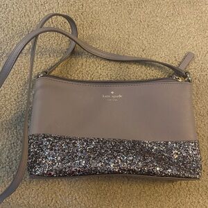 Kate Spade Grey and Glitter Crossbody Bag